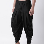 Men Black Solid Dhoti