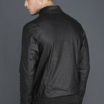 Men Black Solid Biker Jacket