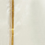 Men Cream-Coloured Pure Silk Dhoti 1