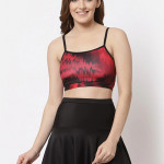 Women Red & Black Printed Swimwear